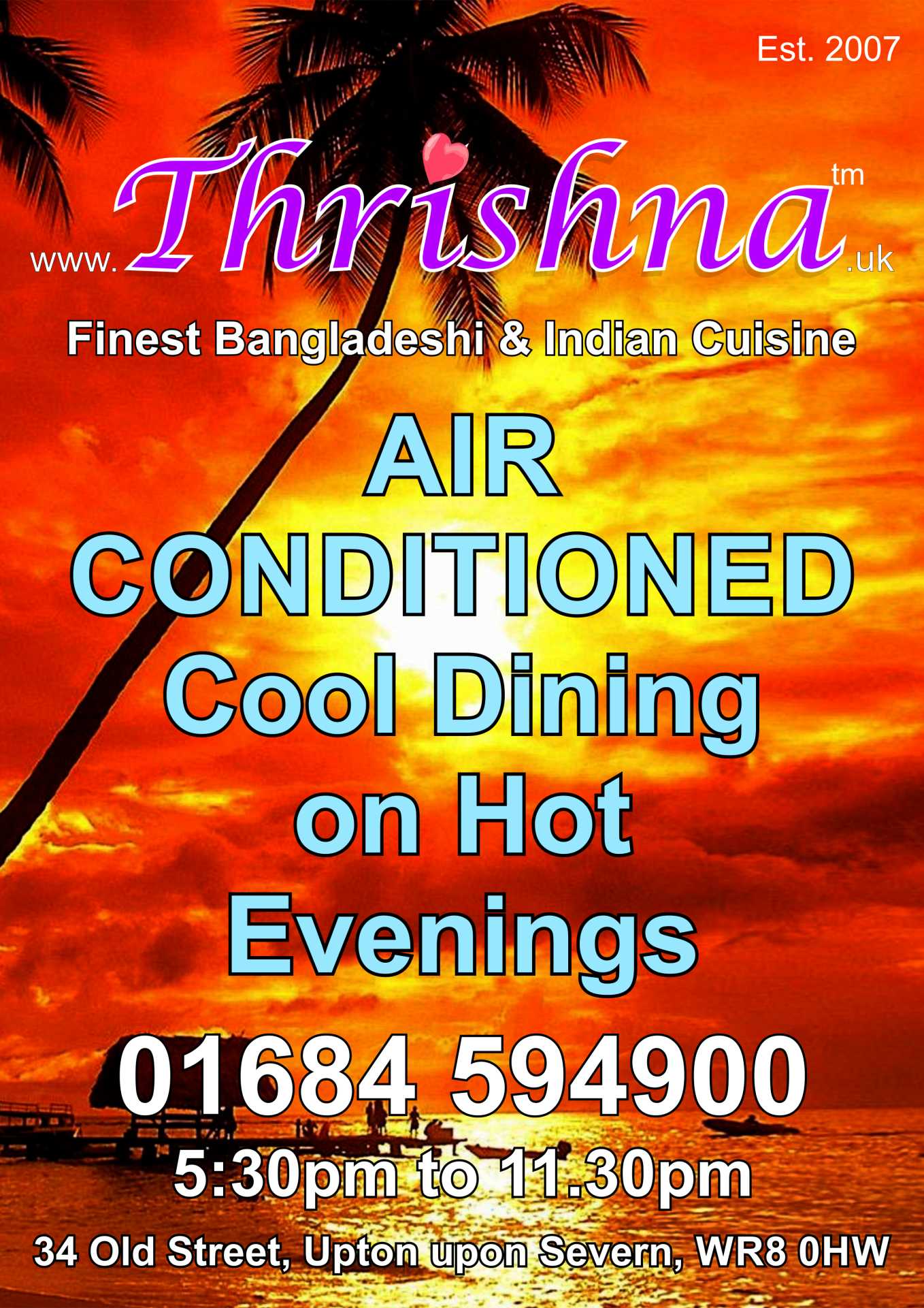 Cool Dining - Air Conditioning at Thrishna Premium Bangladeshi Restaurant